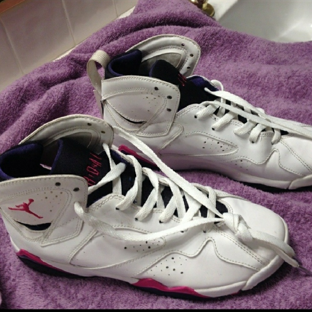 Nike air Jordan 7 retro Gs White Pink Youth